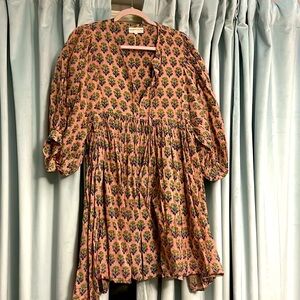 EUC Worn once, gorgeous Daughters of India gauzy dress size large! 🩷🌸